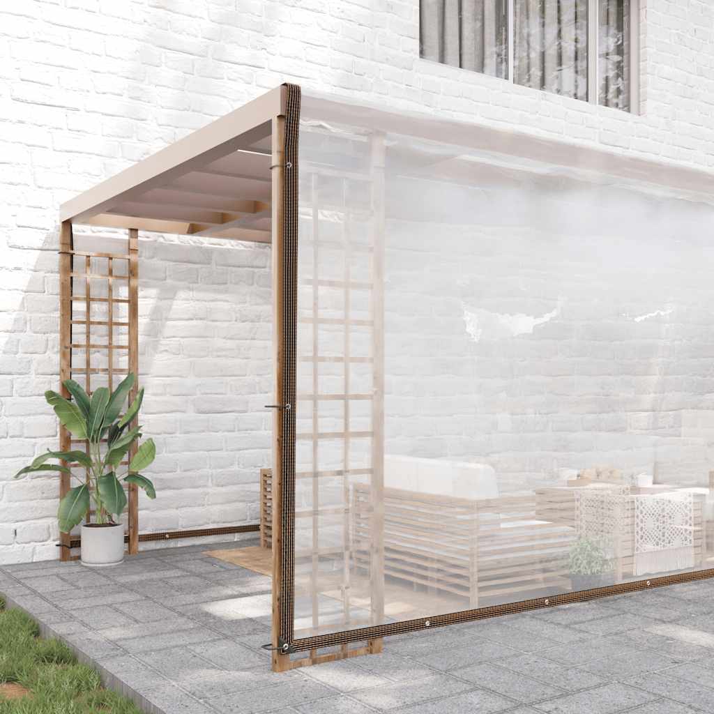 Clear Tarpaulin with Eyelets Polyethylene Width 8 m 12 m