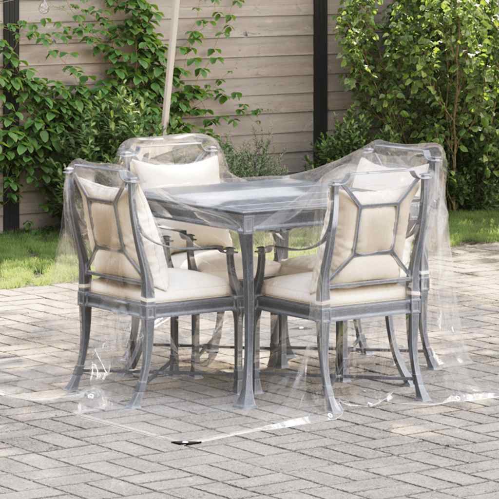 vidaXL Clear Tarpaulin with Eyelets 2x3 m PVC 1