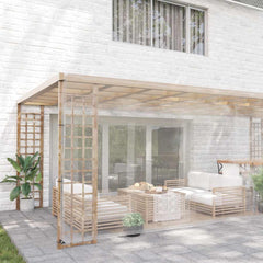 Clear Tarpaulin with Eyelets PVC Width 5 m 8 m