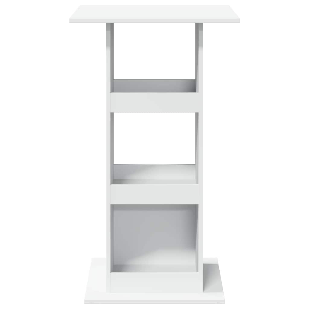 vidaXL Bar Table | White | Engineered Wood | Tall | Bar Table | Square | Modern 4