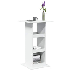 vidaXL Bar Table | White | Engineered Wood | Tall | Bar Table | Square | Modern 1