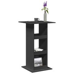 vidaXL Bar Table with Storage Black 60x60x102 cm Engineered Wood 1