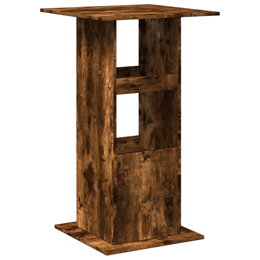 vidaXL Bar Table with Storage Smoked Oak 60x60x102 cm Engineered Wood 6