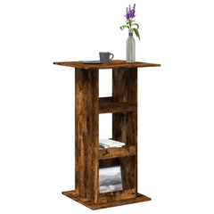 vidaXL Bar Table with Storage Smoked Oak 60x60x102 cm Engineered Wood 1