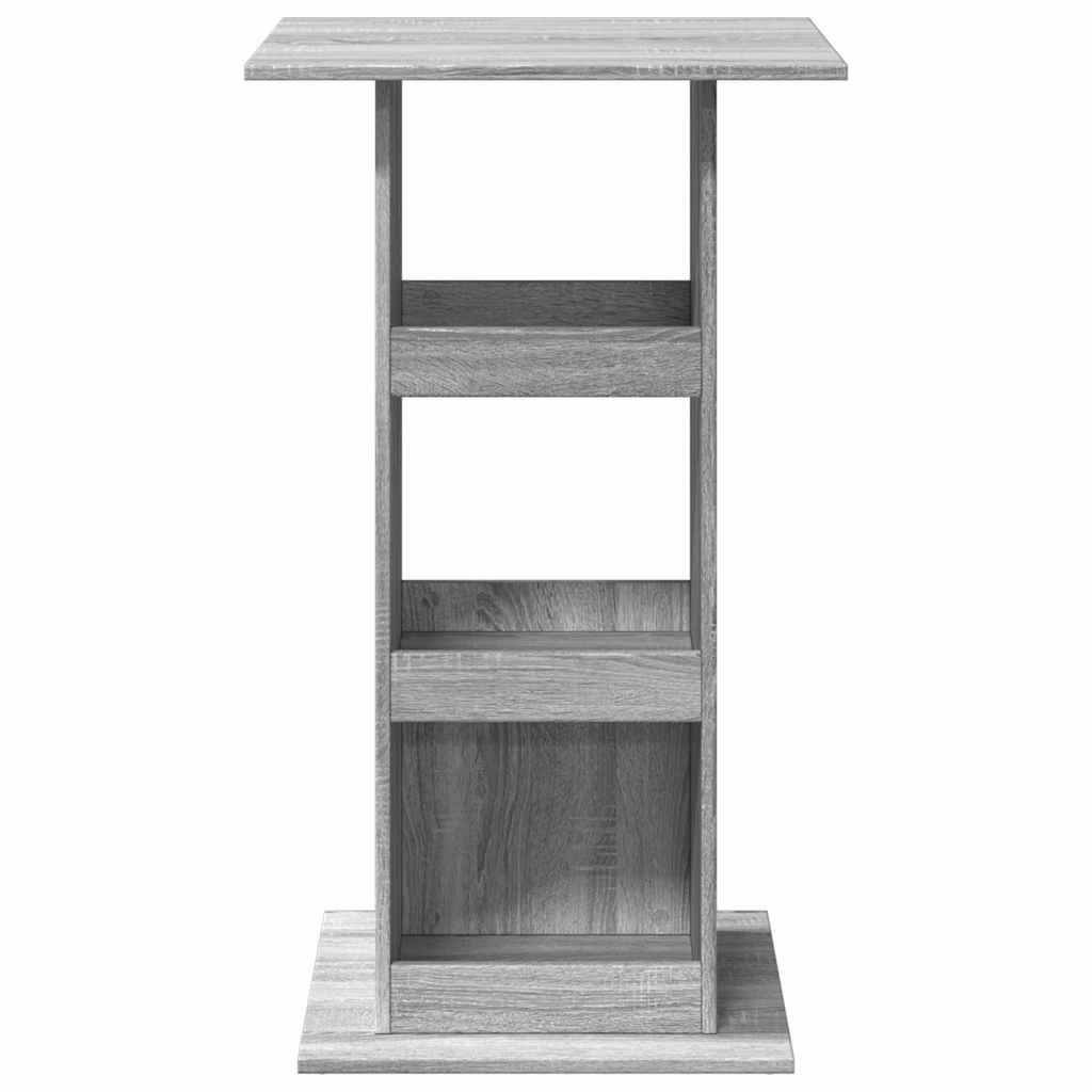 vidaXL Bar Table with Storage Grey Sonoma 60x60x102 cm Engineered Wood 4