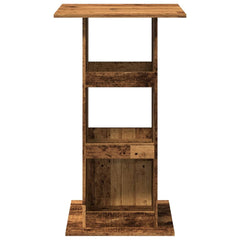 vidaXL Bar Table with Storage Old Wood 60x60x102 cm Engineered Wood 4