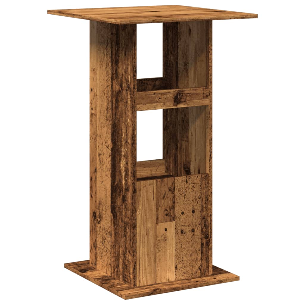 vidaXL Bar Table with Storage Old Wood 60x60x102 cm Engineered Wood 6