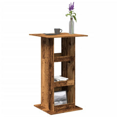 vidaXL Bar Table with Storage Old Wood 60x60x102 cm Engineered Wood 1