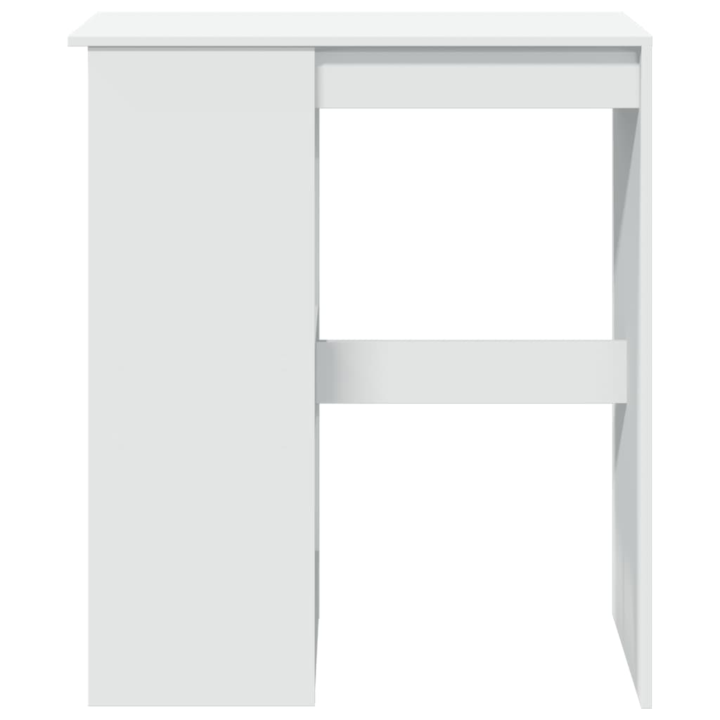 vidaXL Bar Table with Racks White 90x47.5x103.5 cm Engineered Wood 4