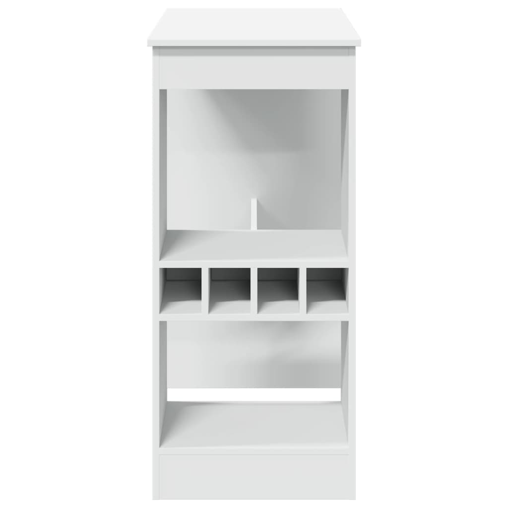 vidaXL Bar Table with Racks White 90x47.5x103.5 cm Engineered Wood 5