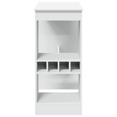 vidaXL Bar Table with Racks White 90x47.5x103.5 cm Engineered Wood 5
