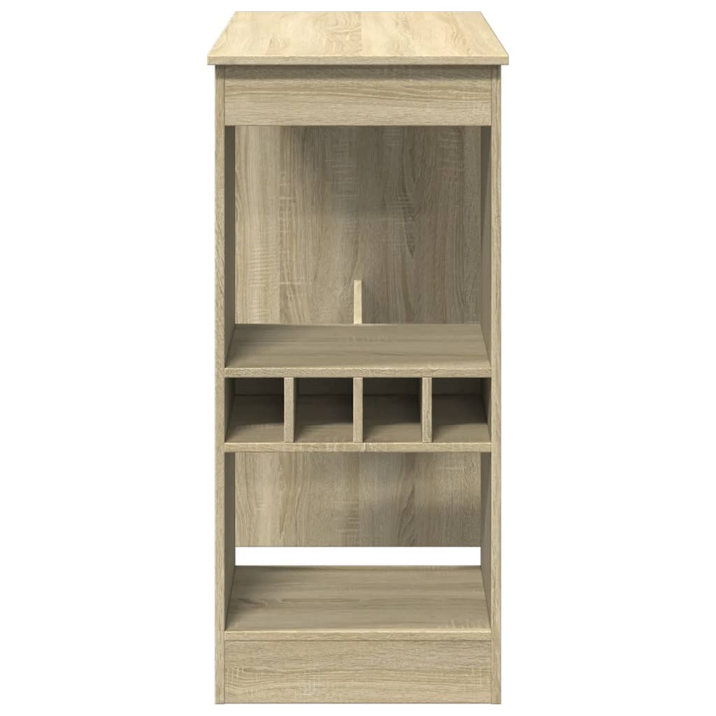 vidaXL Bar Table with Racks Sonoma Oak 90x47.5x103.5 cm Engineered Wood 5