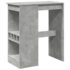 vidaXL Bar Table with Racks Concrete Grey 90x47.5x103.5 cm Engineered Wood 2