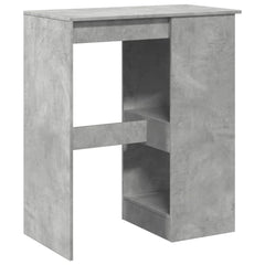 vidaXL Bar Table with Racks Concrete Grey 90x47.5x103.5 cm Engineered Wood 6