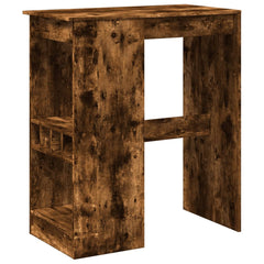 vidaXL Bar Table with Racks Smoked Oak 90x47.5x103.5 cm Engineered Wood 2