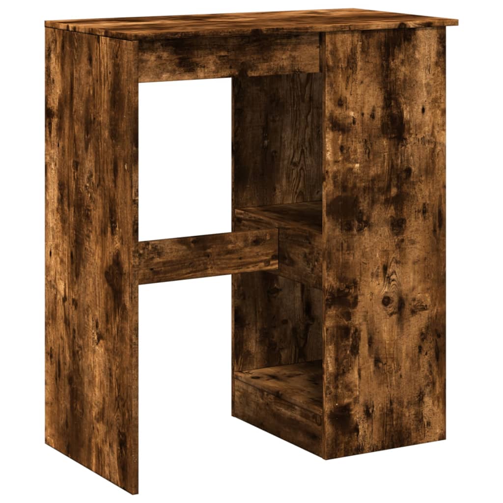 vidaXL Bar Table with Racks Smoked Oak 90x47.5x103.5 cm Engineered Wood 6