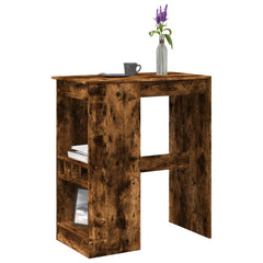 vidaXL Bar Table with Racks Smoked Oak 90x47.5x103.5 cm Engineered Wood 1