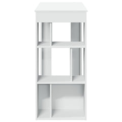 vidaXL Bar Table with Racks White 102x50x103.5 cm Engineered Wood 5