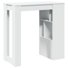 vidaXL Bar Table with Racks White 102x50x103.5 cm Engineered Wood 6
