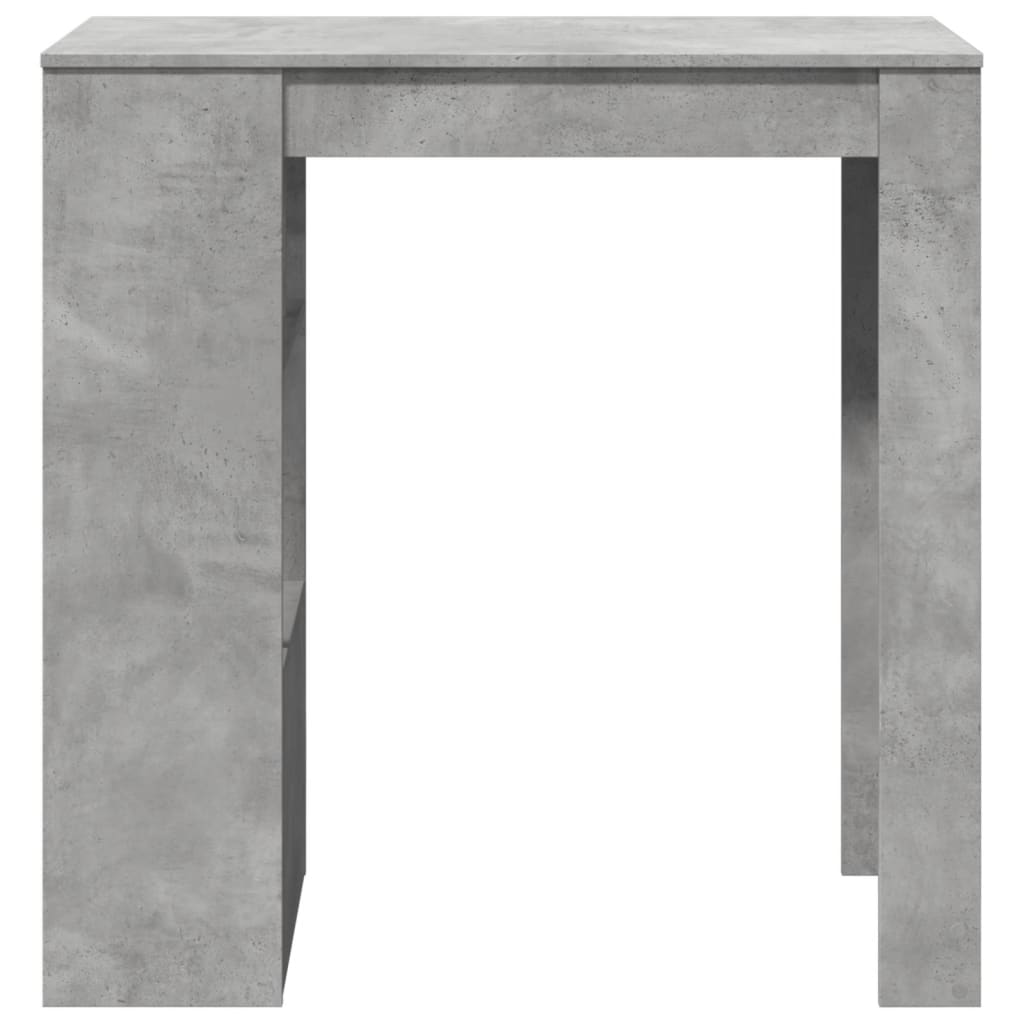 vidaXL Bar Table with Racks Concrete Grey 102x50x103.5 cm Engineered Wood 4