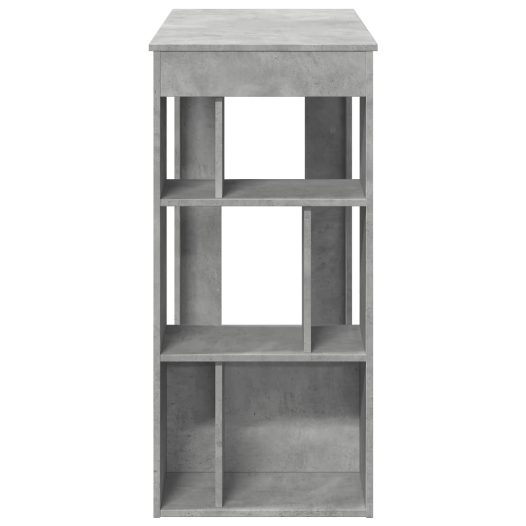 vidaXL Bar Table with Racks Concrete Grey 102x50x103.5 cm Engineered Wood 5