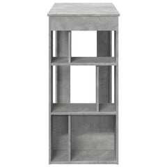 vidaXL Bar Table with Racks Concrete Grey 102x50x103.5 cm Engineered Wood 5