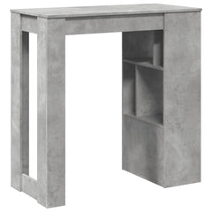 vidaXL Bar Table with Racks Concrete Grey 102x50x103.5 cm Engineered Wood 6