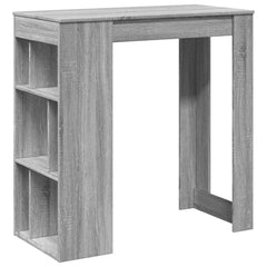 vidaXL Bar Table with Racks Grey Sonoma 102x50x103.5 cm Engineered Wood 2