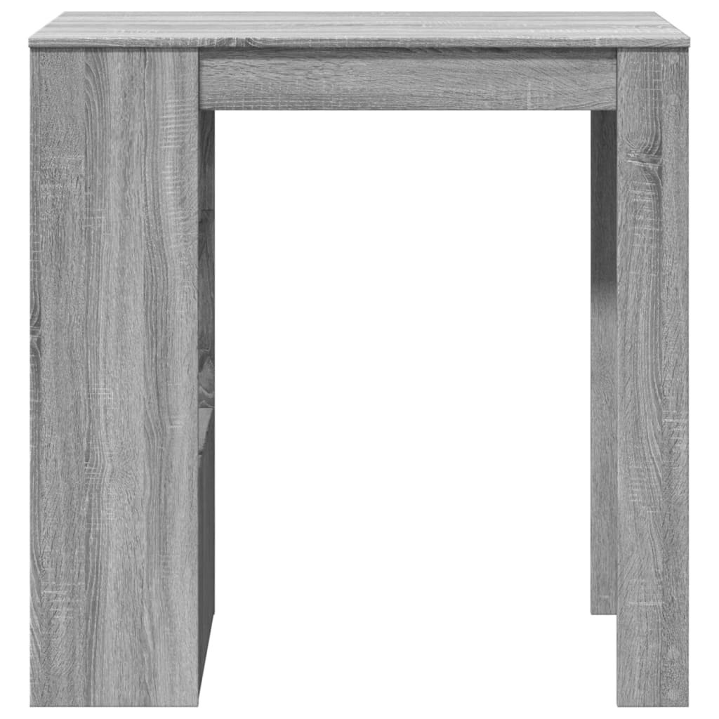 vidaXL Bar Table with Racks Grey Sonoma 102x50x103.5 cm Engineered Wood 4