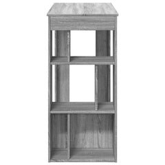 vidaXL Bar Table with Racks Grey Sonoma 102x50x103.5 cm Engineered Wood 5