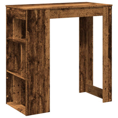 vidaXL Bar Table with Racks Old Wood 102x50x103.5 cm Engineered Wood 2