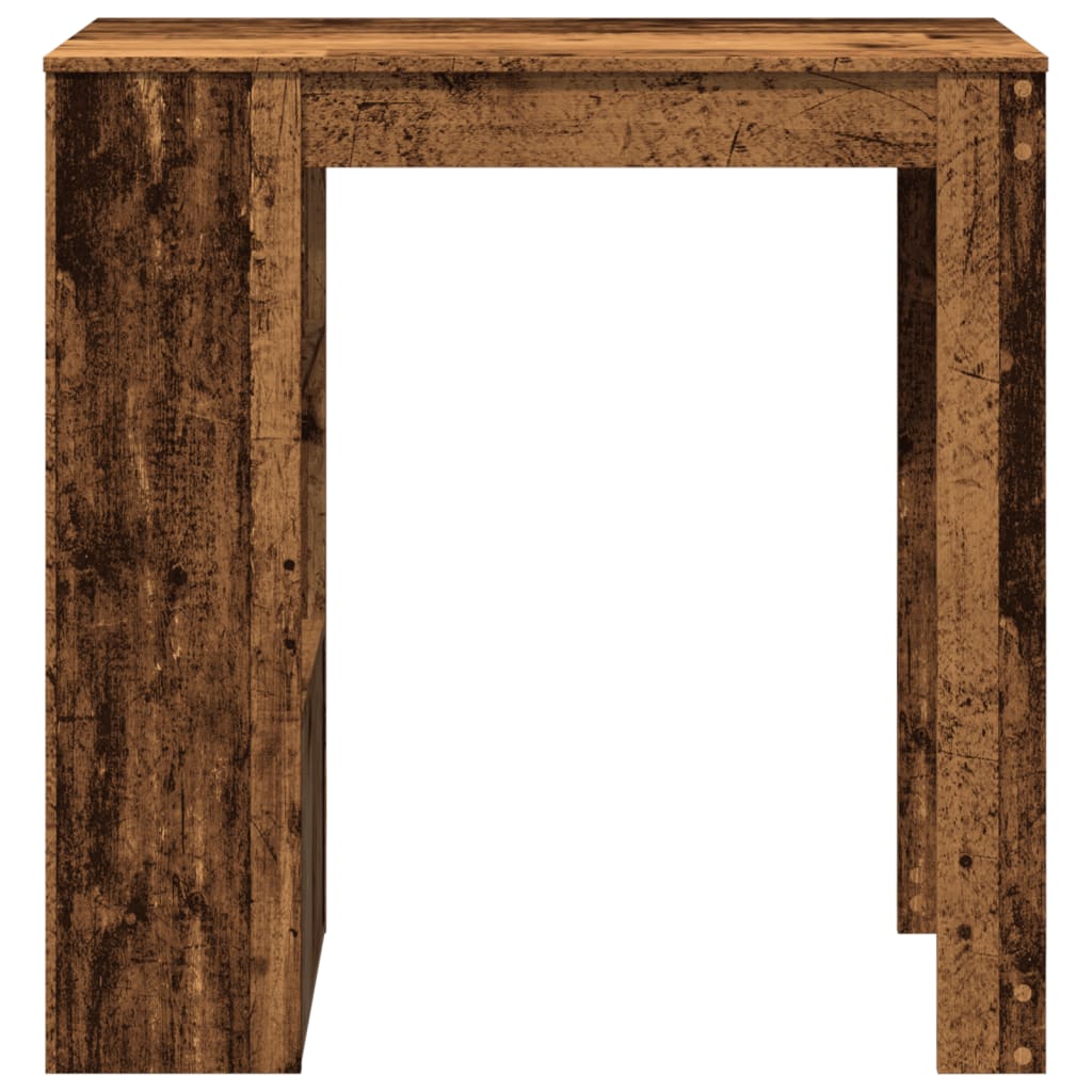 vidaXL Bar Table with Racks Old Wood 102x50x103.5 cm Engineered Wood 4