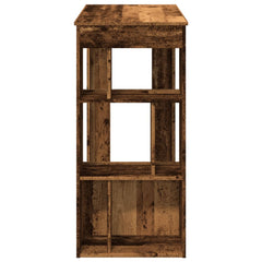 vidaXL Bar Table with Racks Old Wood 102x50x103.5 cm Engineered Wood 5