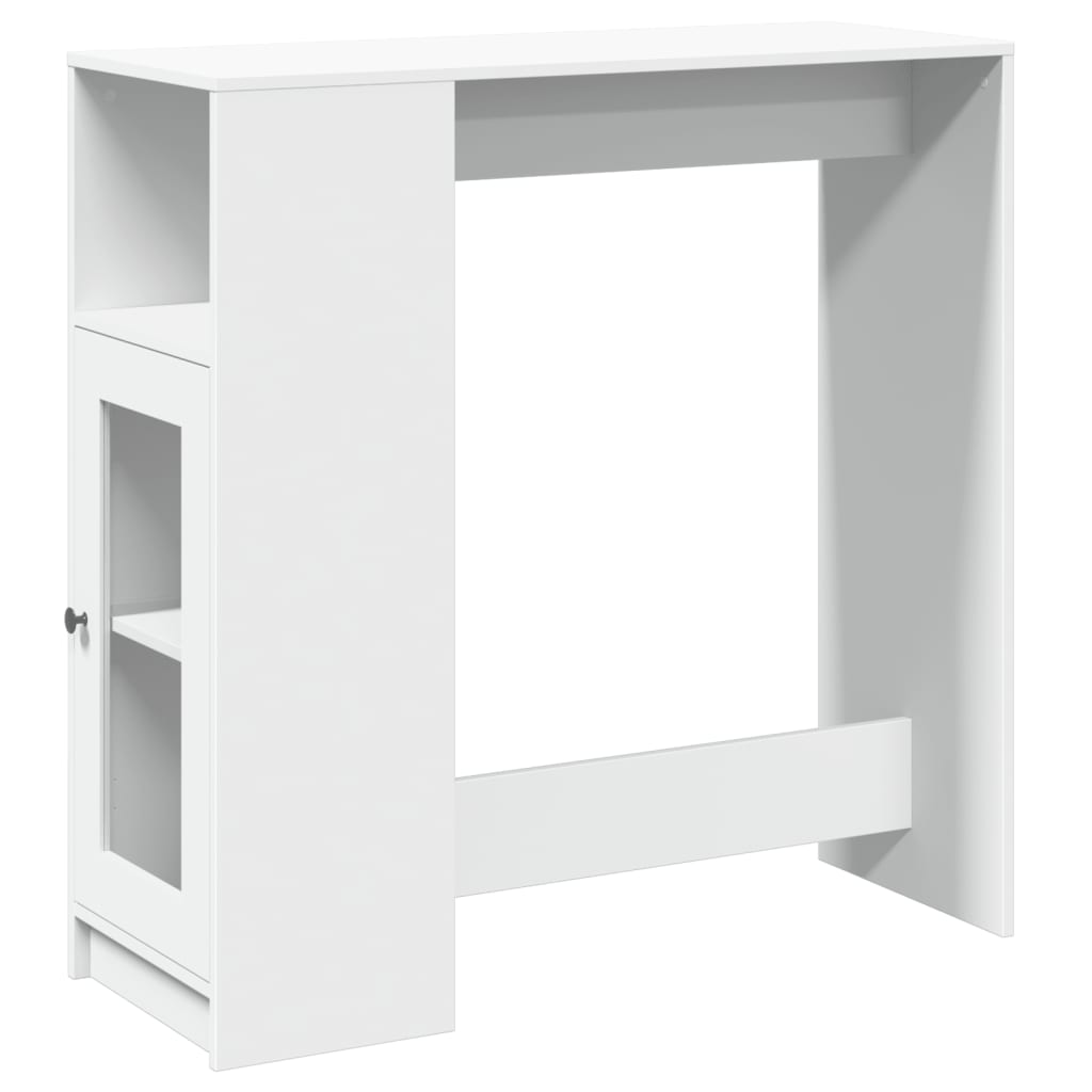 vidaXL Bar Table | White | Engineered wood | Rectangular | Modern | Durable 2