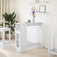 vidaXL Bar Table | White | Engineered wood | Rectangular | Modern | Durable 3