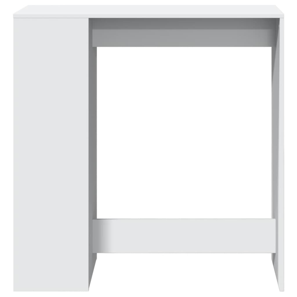 vidaXL Bar Table | White | Engineered wood | Rectangular | Modern | Durable 4