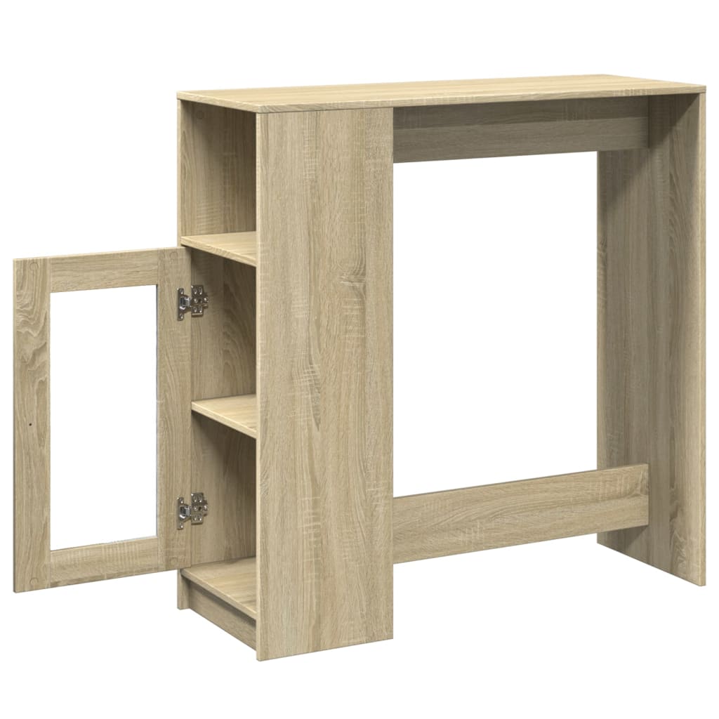 vidaXL Bar Table | Sonoma oak | Engineered wood | Storage | Bar Table 5