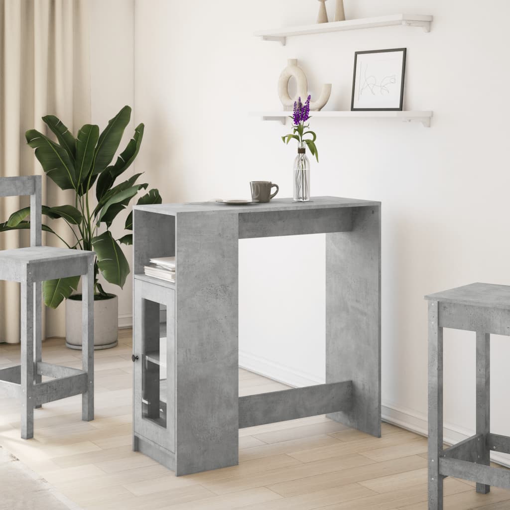 vidaXL Bar Table | Concrete Grey | Engineered Wood | Tall | Bar Table 3