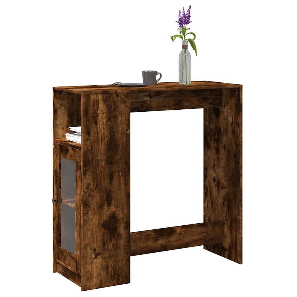 vidaXL Bar Table | Smoked Oak | Engineered Wood | Tall | Bar Table | Rectangular 1