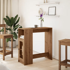 vidaXL Bar Table with Racks Artisan Oak 101x40x103.5 cm Engineered Wood 3