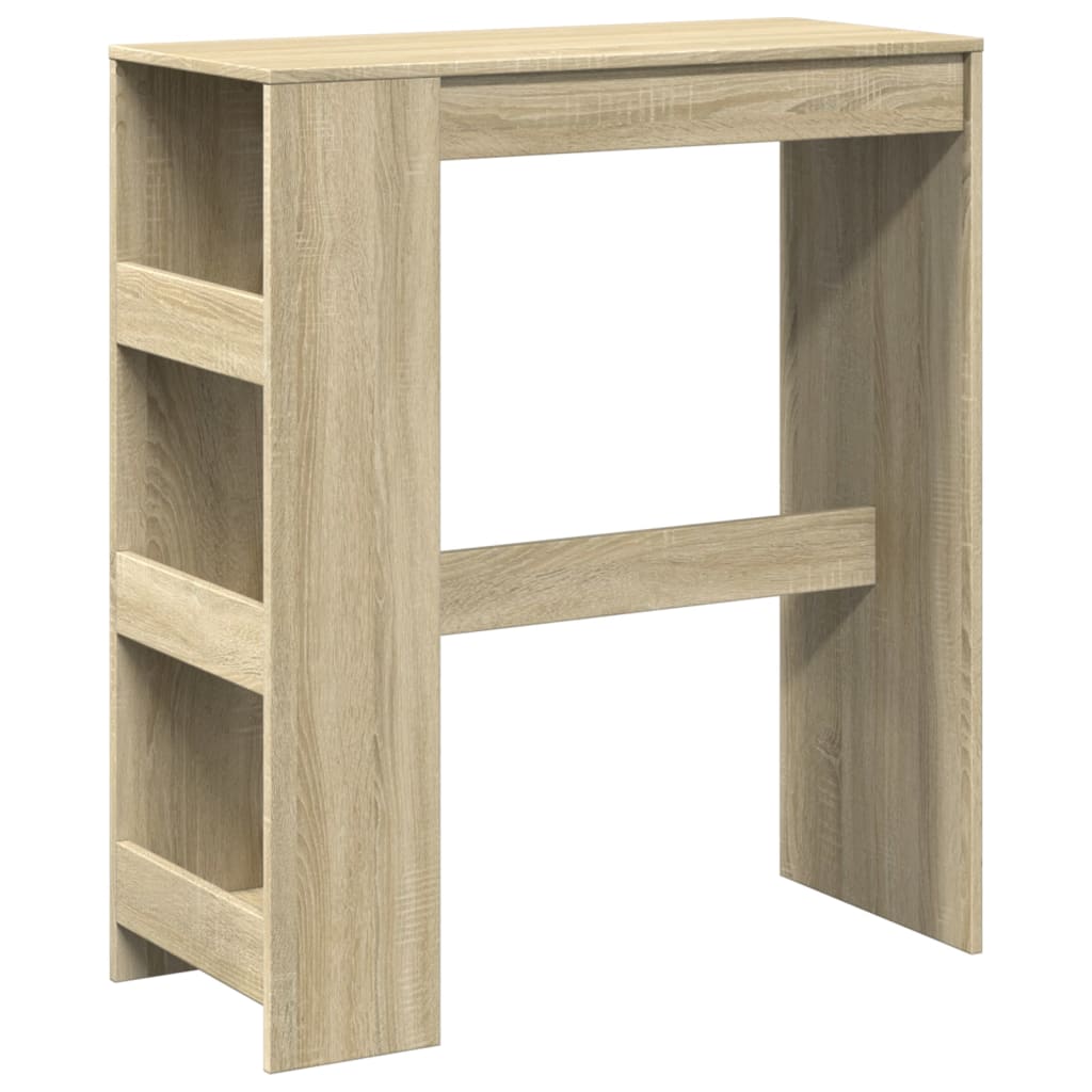 vidaXL Bar Table with Racks Sonoma Oak 90x40x103.5 cm Engineered Wood 2