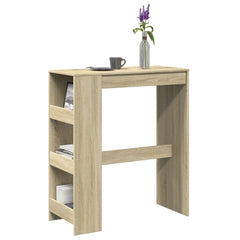vidaXL Bar Table with Racks Sonoma Oak 90x40x103.5 cm Engineered Wood 1