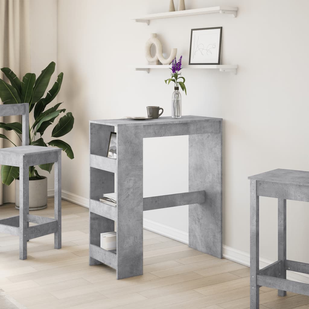 vidaXL Bar Table | Concrete Grey | Engineered Wood | 90 cm x 40 cm x 103.5 cm 3