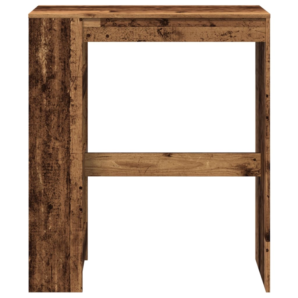 vidaXL Bar Table with Racks Old Wood 90x40x103.5 cm Engineered Wood 4