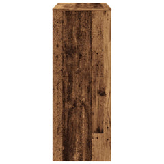 vidaXL Bar Table with Racks Old Wood 90x40x103.5 cm Engineered Wood 5