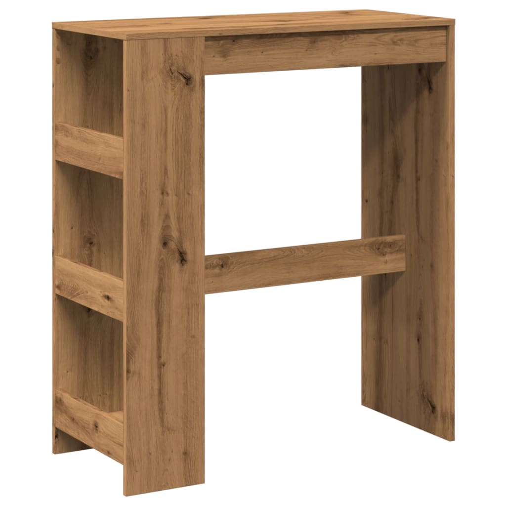 vidaXL Bar Table with Racks Artisan Oak 90x40x103.5 cm Engineered Wood 2