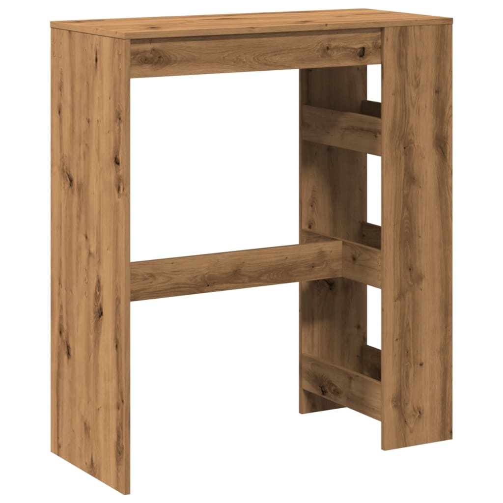 vidaXL Bar Table with Racks Artisan Oak 90x40x103.5 cm Engineered Wood 6