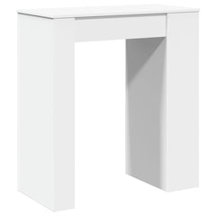 vidaXL Bar Table with Racks White 95x47x103.5 cm Engineered Wood 6