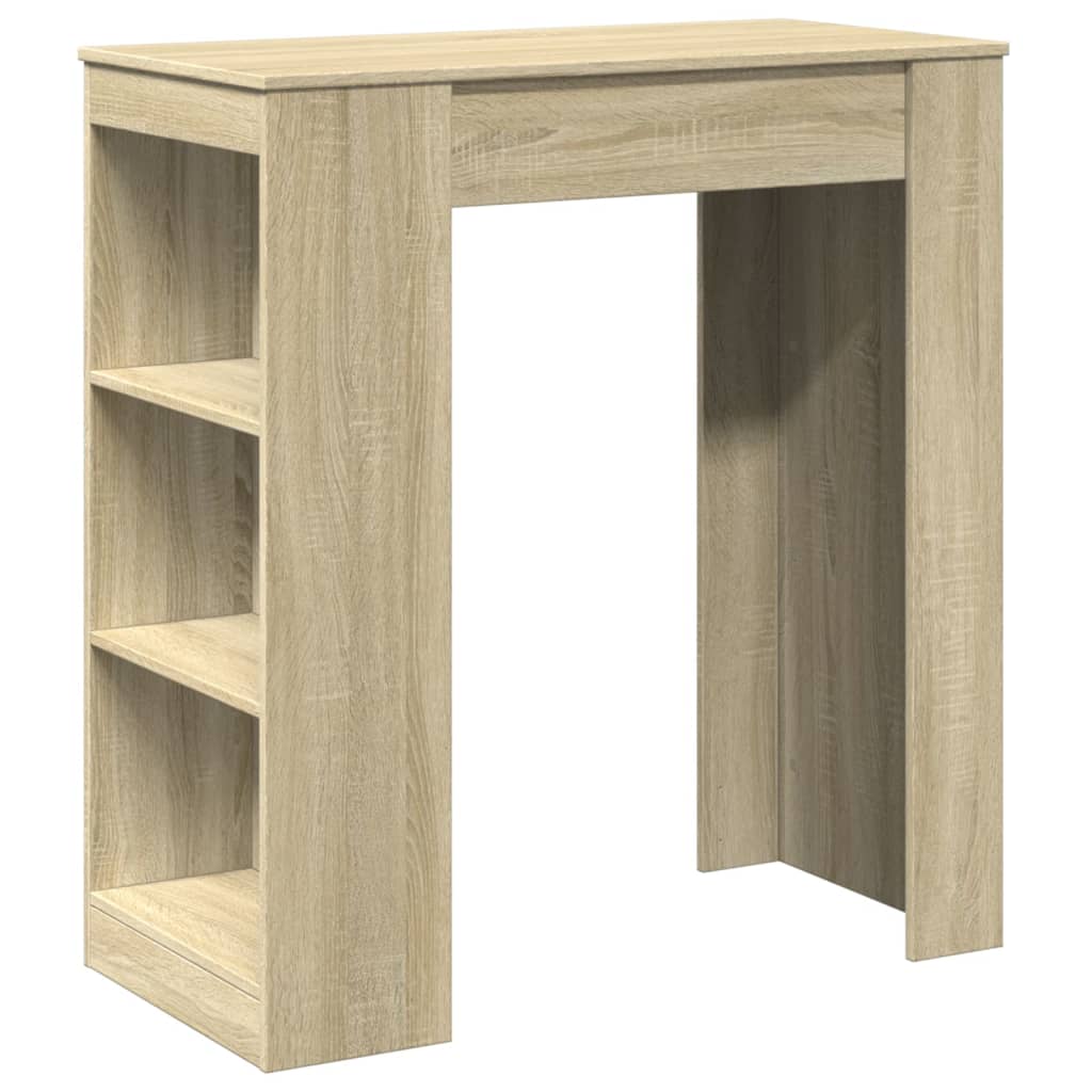 vidaXL Bar Table with Racks Sonoma Oak 95x47x103.5 cm Engineered Wood 2