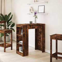 vidaXL Bar Table with Racks Smoked Oak 95x47x103.5 cm Engineered Wood 3